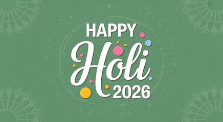Naklejka premium Happy holi 2026 celebration