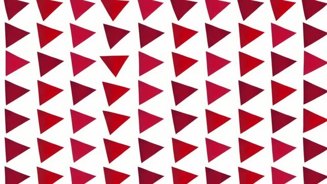 Red triangular pennant banner background.