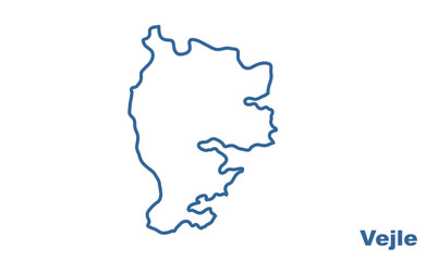 Vejle Denmark map showing highlighted location in Europe.