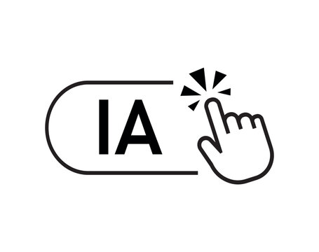 intelligence artificielle text on white background. artificial intelligence in french language	