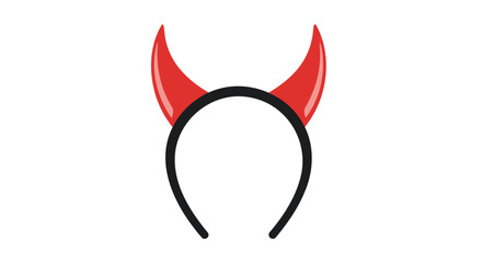 Obraz premium Vector devil horns headband