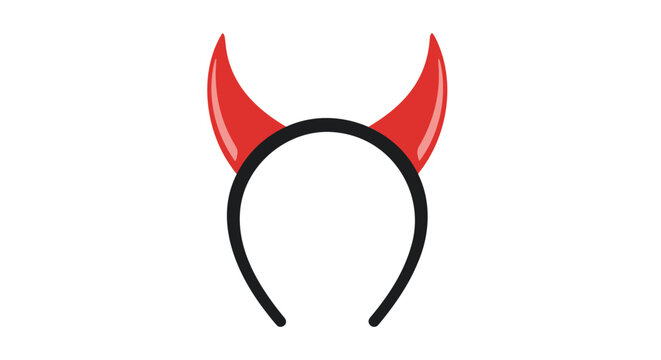 Vector devil horns headband