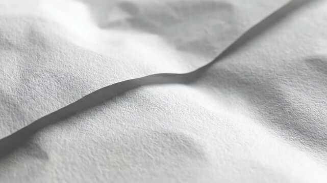 Closeup of wrinkled white fabric