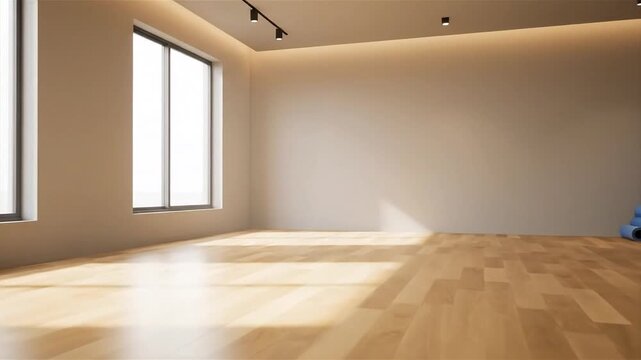 Empty Modern Room with Natural Light.