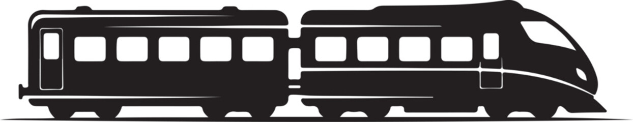 Train Locomotive Silhouette Vector © AB Basir