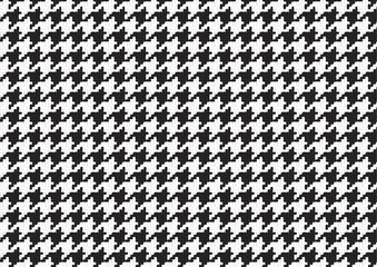 千鳥格子　白黒（4階調）布感ある細かな表現