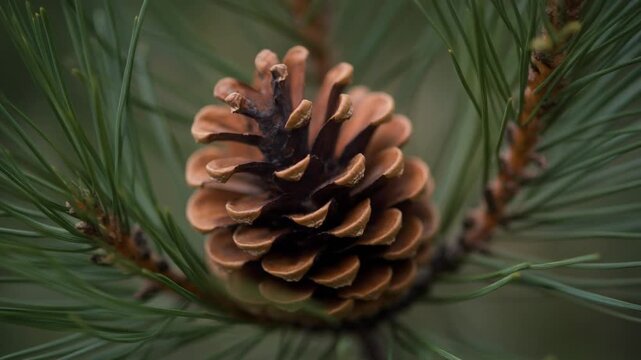 pine cones on a branch