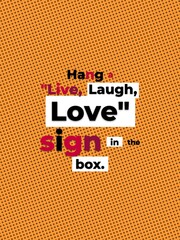 Naklejka premium Playful graphic with Live Laugh Love as a Motivation Quote on a dotted background Perfect for lifestyle