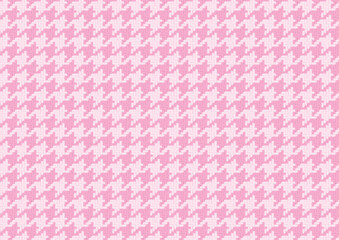 千鳥格子　ピンク（4階調）布感ある細かな表現