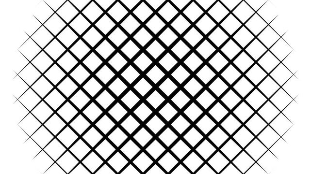 Abstract black grid lines pulsing video