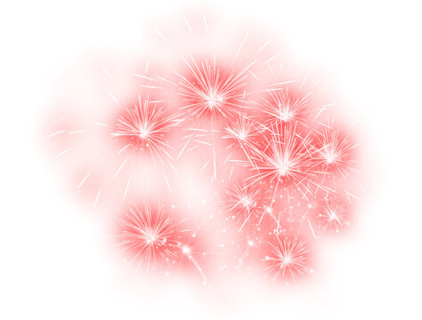 red fireworks explosion