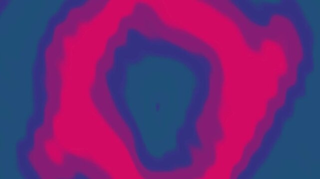 Vibrant Abstract Shape with Concentric Rings and Bold Colors in a Modern Art Composition