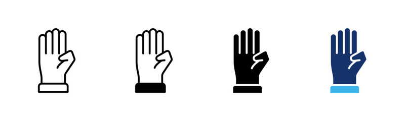 Obraz premium Four Fingers icon sheet multiple style collection