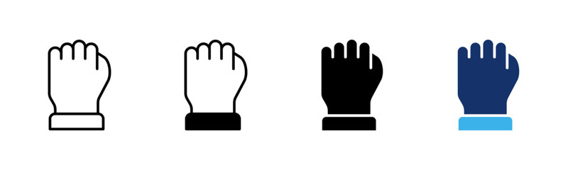 Obraz premium Fist icon sheet multiple style collection