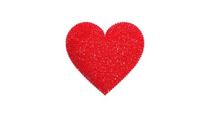 Fototapeta premium A close-up view of a heart shape made entirely of red glitter particles