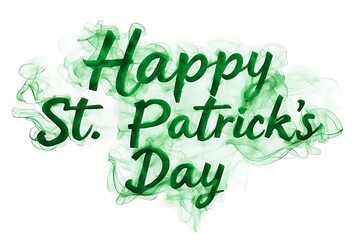 Fototapeta premium Happy Patricks Day modern 3D text effect design.
