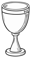 Simple Hand Drawn Goblet Outline
