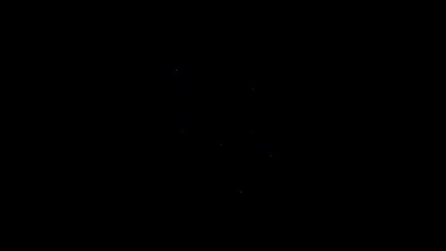 Neon Software Development API icon with Gear Mechanism pink and blue color saber animation with black background