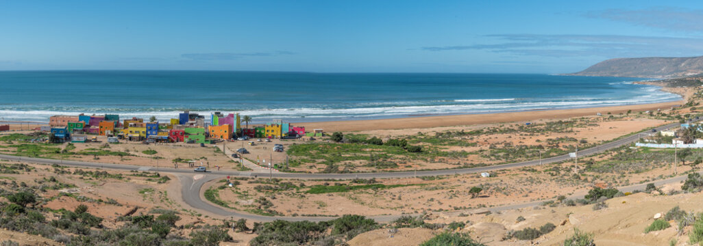 Color Village in Morocco near the city of Agadir, on the Atlantic Ocean