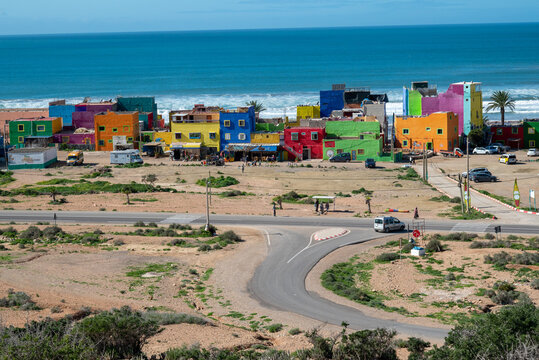 Color Village in Morocco near the city of Agadir, on the Atlantic Ocean