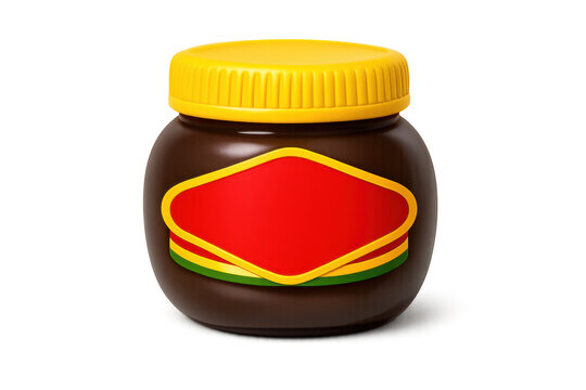Minimalist vegemite jar illustration for packaging design and branding