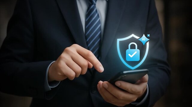 Mobile security with AI shield protection for user privacy and data safety using smartphone technology in secure digital communication for secure online access and encrypted connection