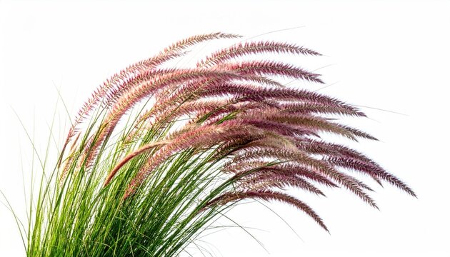 ornamental grass isolated on white background 