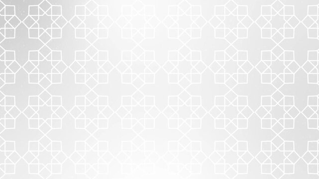 Animated white elegant arabesque background for religious greetings as ramadan and common Islamic purposes.