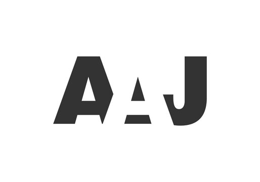 AAJ logo design. Initial letter A A J bold font style for tech startups, consulting, corporate branding. Creative company name, headlines typography identity, trendy logotype.