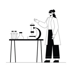 Virtual Lab Vector illustration. EPS 10