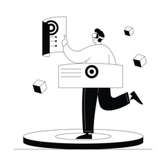 Virtual Immersive Vector illustration. EPS 10