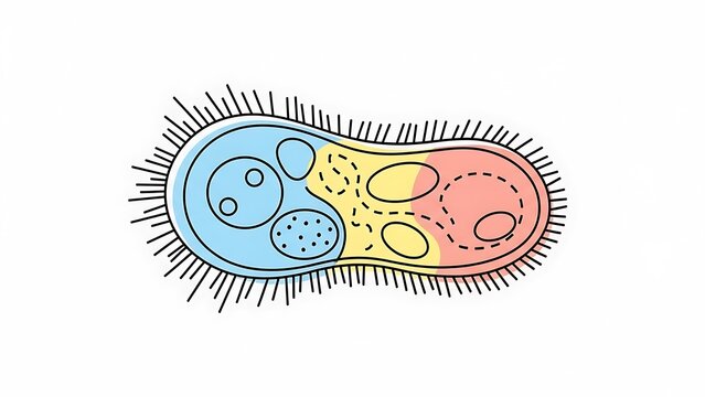 Illustration of a Paramecium organism.