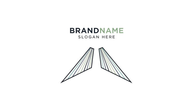 Logo Template with Paper Plane Design.