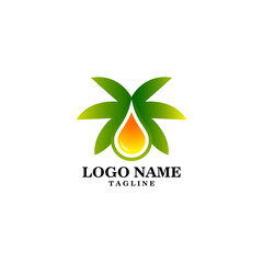 Fototapeta premium palm oil logo design vector