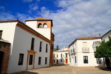 Historic whitewashed Village Street, Andalusia
