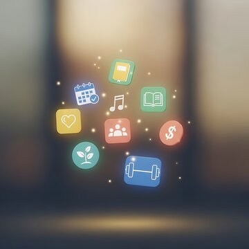 Colorful app icons on smartphone screen.