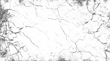 Obraz premium Cracked grey texture with fine grain and scattered dots on white background