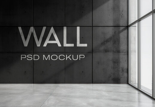 Modern Wall PSD Mockup Design