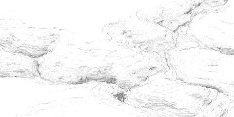 Obraz premium Abstract topographic map contour lines and geological formations in grayscale