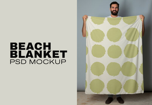 Beach Blanket PSD Mockup