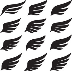 Fototapeta premium Wings Icon Set
