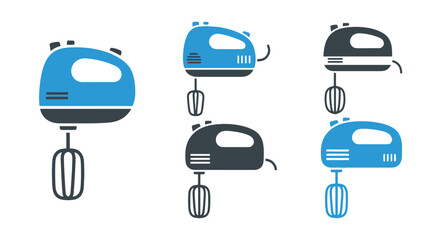 Hand Mixer Line art soft color design