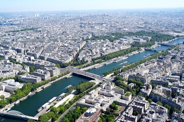 Naklejka premium Overlooking the Seine River
