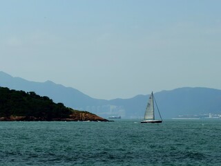 Fototapeta premium Sailboat on Calm sea