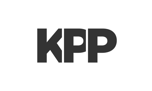 KPP logo design template with strong and modern bold text. Initial based vector logotype featuring simple and minimal typography. Trendy company identity.