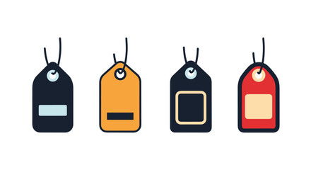 Hanging tag Line art minimal abstract style vector