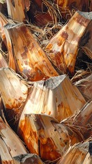 A close-up image of several cut plant stems