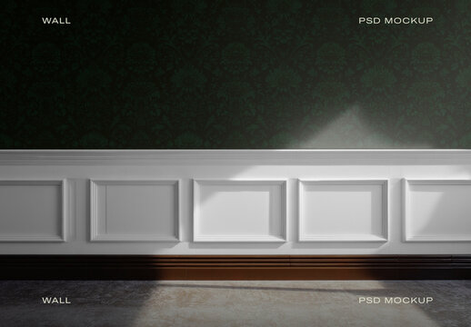 Elegant Wall Panel Mockup Design PSD