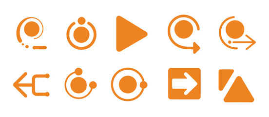 Orange Circle Bullet Point Vector