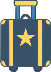 travel luggage with flag